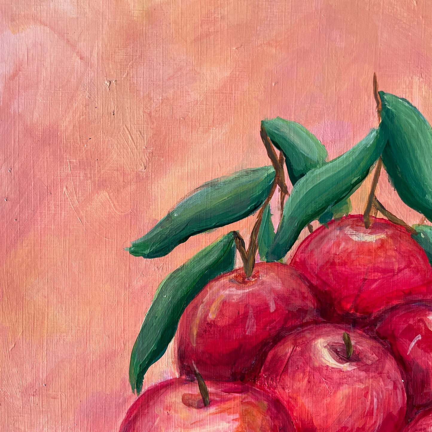 original painting of apple fruits