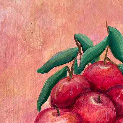 original painting of apple fruits