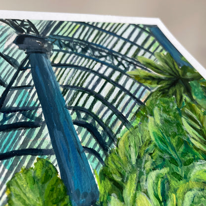 close up of a painting of barcelonas jardins fontserè i mestre